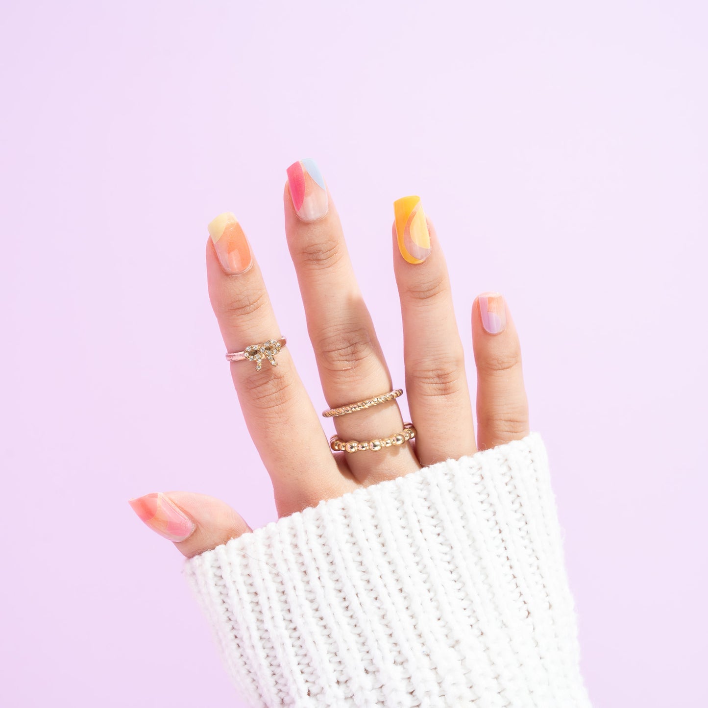 Splish Splash Gel Nail Stickers | Vibrant Transparent Nail Stickers | Haute Mes India