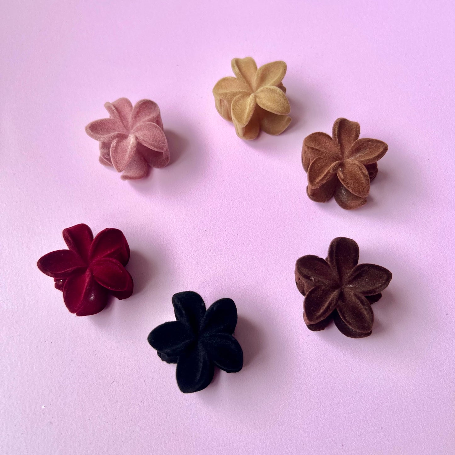 Velvet Flower Hair Claw Clip