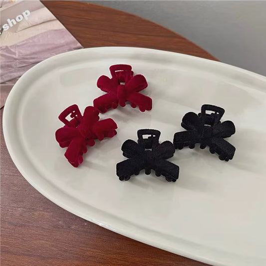 Velvet Bow Hair Claw Clip India - Haute Mes